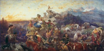 Hacia Occidente el curso del imperio toma su camino 1861 Emanuel Leutze Pinturas al óleo